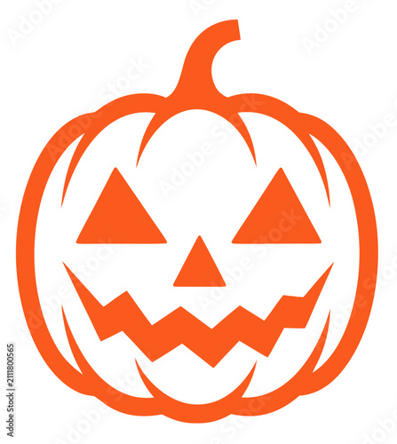 Jack-o-lantern Halloween pumpkin silhouette