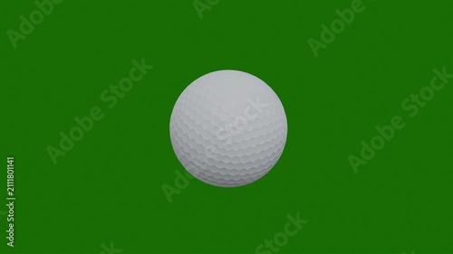 Rotating Golf Ball Green Screen Animation