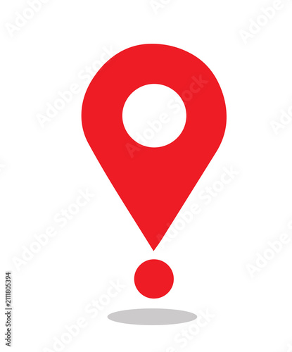 Red marker with a white dot on it, Location map icon vector, location Icon Clip art.