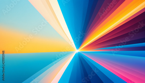 straight flat colorful radi...