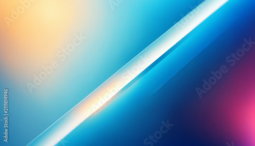 diagonal abstract blue cyan and white light streaks over soft yellow to blue gradient with pink accent