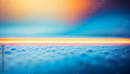 close up blue snow surface ...