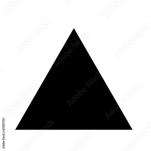 Принти на полотні Black Up Triangle Arrow Icon on Transparent Background Scroll Direction UI Navig