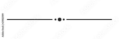 Obraz na płótnie Line with circle in centre isolated on white background