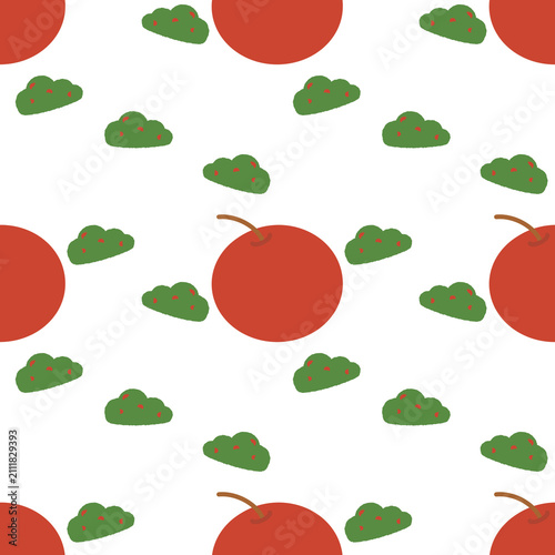 vector illustration of fruits 열매수풀패턴