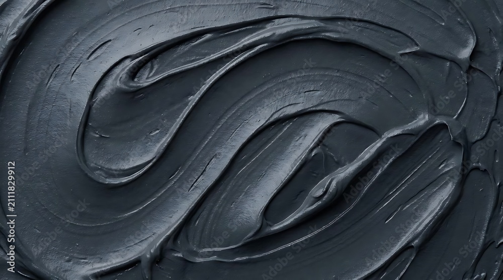 Obraz premium Smooth dark gray swirls texture abstract background
