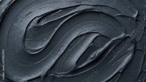 Smooth dark gray swirls texture abstract background