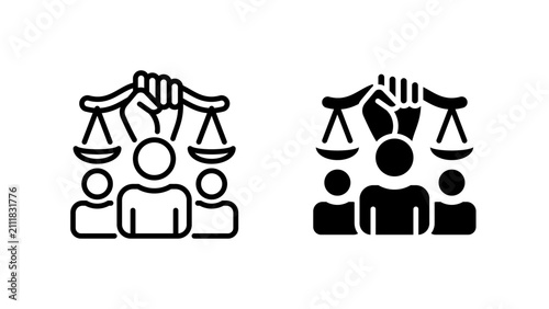 Civil Right Icons, Dual Style Icon Set