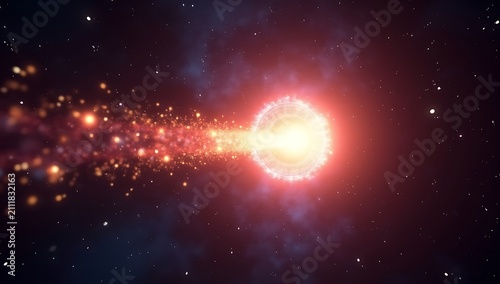 Bright Stellar Object Erupting in a Cosmic Explosion.