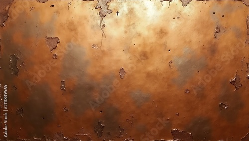Aged copper metal surface with patina and texture.