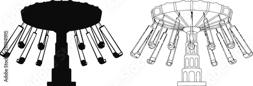 Candlesticks with Flames in a Circular Arrangement on a Table