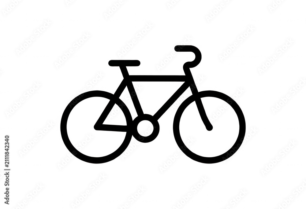 Fototapeta premium Bicycle Outline Vector Design Element
