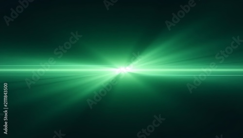 Green Light Burst Abstract Background.