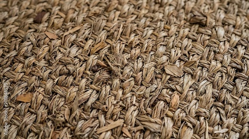 Woven natural fiber texture close up macro background