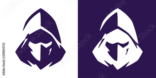Canvas Print Covert Hooded Warrior Mask Emblem Graphic