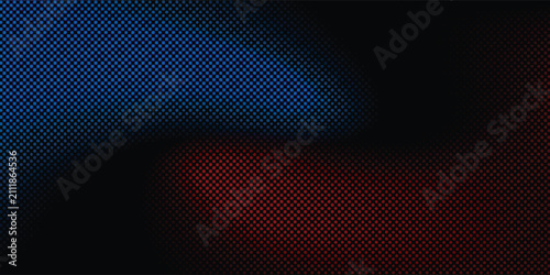 Abstract blue and red halftone dots pattern vector background for esports gaming banner, versus match poster, and cyber tech design
