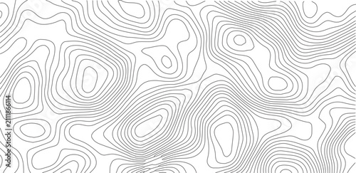 Topographic Background. Abstract wavy and curved lines background. Abstract pattern with Lines. Background of the Topographic Map. Abstract geometric topographic contour map background Free Vector	