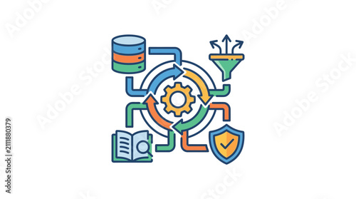 Data processing and management workflow illustration