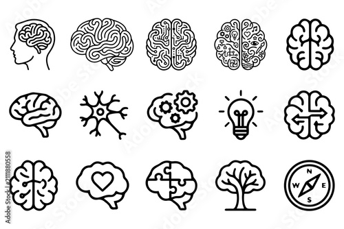 Minimal Neural Brain Logo Design