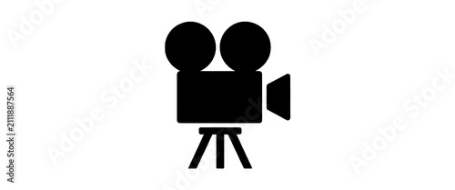 Vintage Film Camera Outline Transparent Background