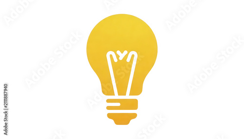 Yellow Light Bulb Icon Transparent Background