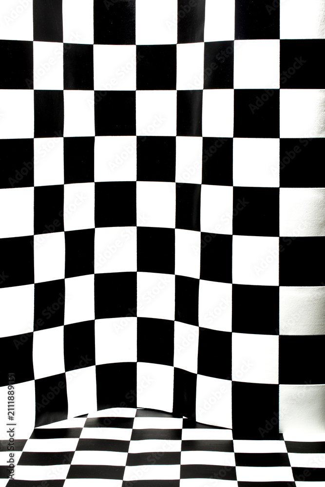 Obraz premium Abstract geometric background from black and white figures