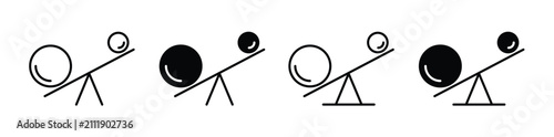 Quadro su tela Leverage icon minimal symbols collection