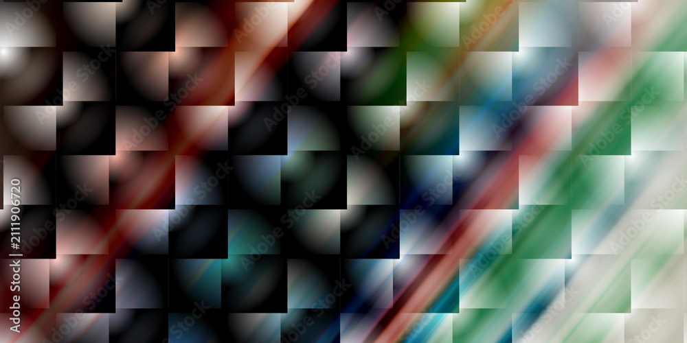 Obraz premium Abstract geometric pattern with square tiles and diagonal light streaks
