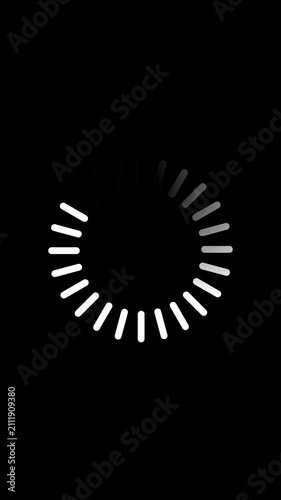 Fading loading segments pulse sequentially to monitor active server responses Minimalist processing nodes provide elegant feedback on screens Status dials spin