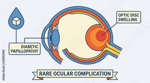 Konstfotografi Diabetic Papillopathy Optic Disc Swelling Rare Ocular Complication
