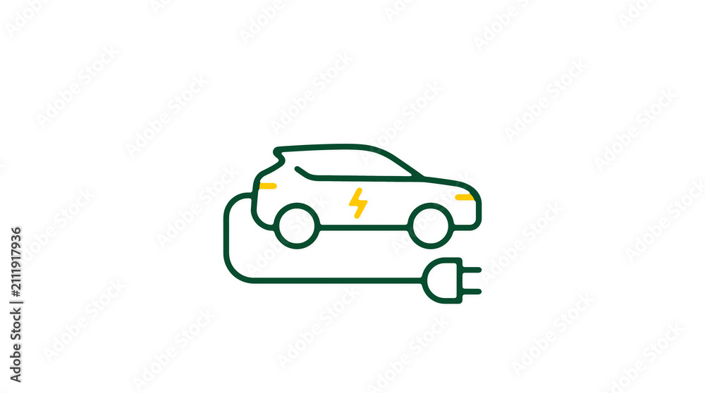 Fototapeta premium Modern Minimalist 2D Renewable Energy and Sustainability Icon Set