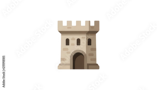 Stone Castle Tower Design Element Transparent Background