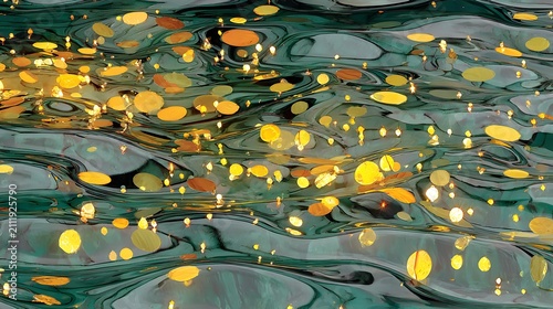 ocean with glowing tides and stars reflecting on liquid surface