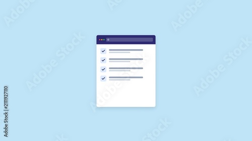 Minimalist digital interface with a task checklist window