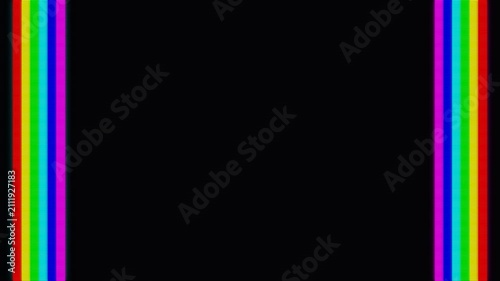 Abstract rainbow spectrum stripes border motion background