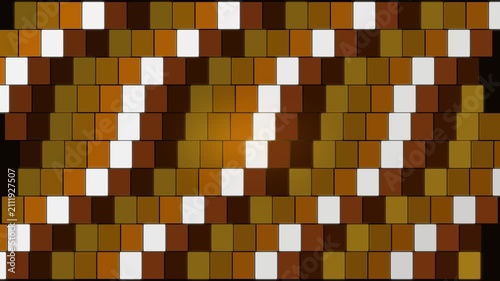 Dynamic golden mosaic glitch background