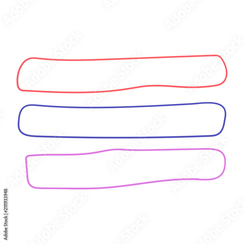 Obraz na płótnie Three colorful rubber bands isolated