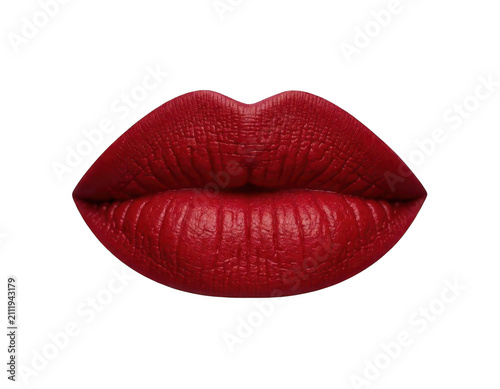 Red Lips Isolated Transparent Background