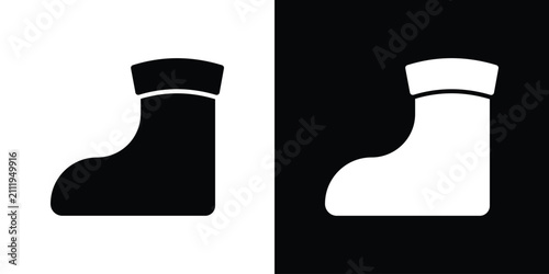 Quadro su tela Santa claus boot icon for banner designs