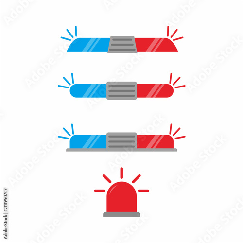 Sirine Police art icon vector