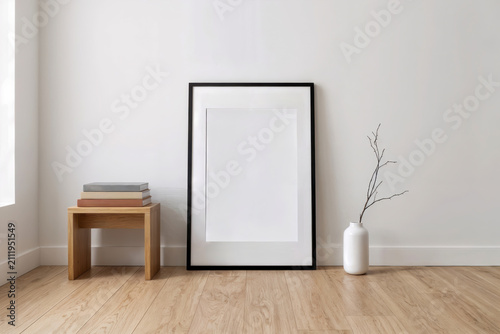 Minimalist Interior with Blank Poster Mockups