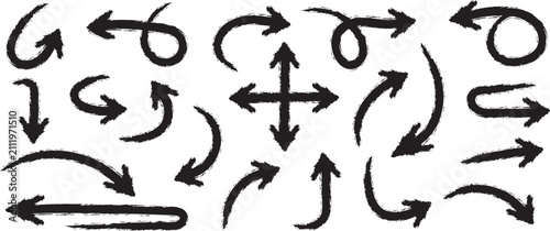 
Set of Hand drawn arrows icon set isolated on white background. sketch arrows, check marks, brush strokes,
Vector lines, black Hand drawn arrow icon, Adobe Illustrator artwork,
