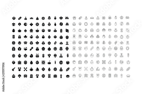 Hand-drawn black and white icons set on paper. Vector-style symbols for business, communication, and technology design elements.