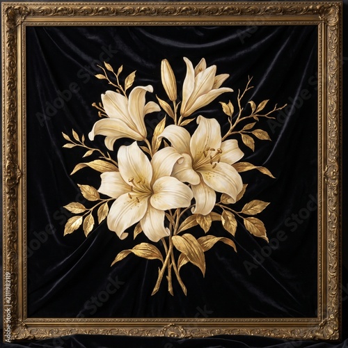 vintage floral frame