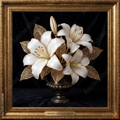 frame with flowers