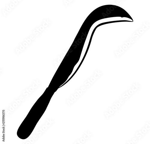 Obraz na plátně a vector work tool called a sickle which has an authentic shape and many uses