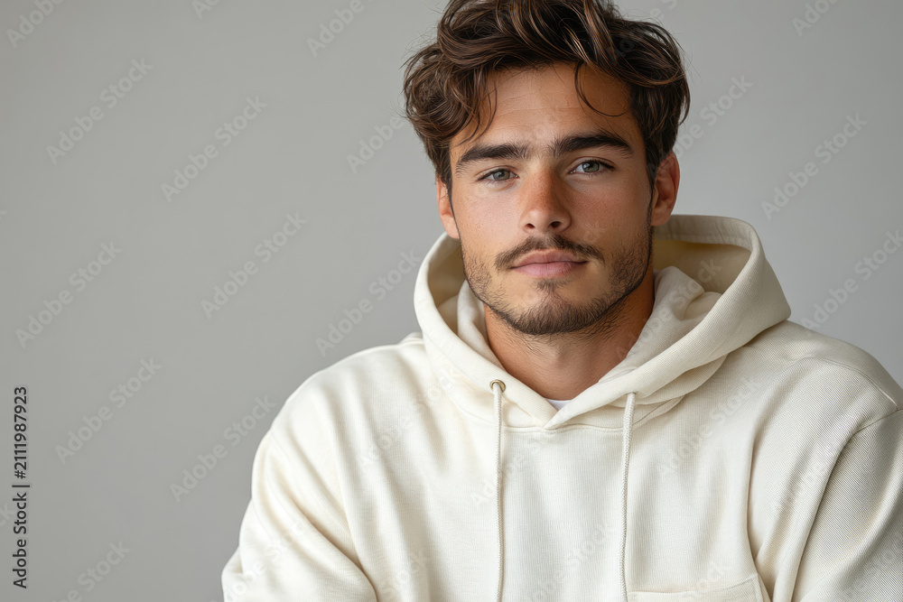 Fototapeta premium Photorealistic Close-Up of Modern Hoodie Fashion