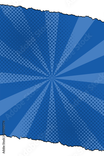 Abstract Blue Comic Rain Storm Background