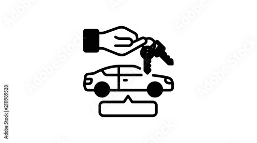 Konstfotografi Car Rental and Purchase Icon Vector