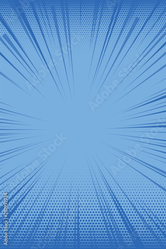 Pop Art Blue Swirl Halftone Background Design